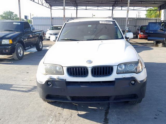 WBXPA93414WC32100 - 2004 BMW X3 3.0I WHITE photo 9