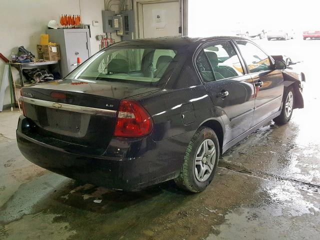 1G1ZS58F47F169431 - 2007 CHEVROLET MALIBU LS BLACK photo 4