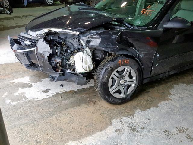 1G1ZS58F47F169431 - 2007 CHEVROLET MALIBU LS BLACK photo 9