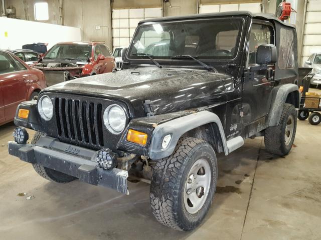 1J4FA29193P318221 - 2003 JEEP WRANGLER / BLACK photo 2