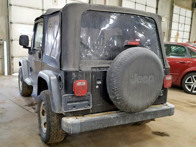 1J4FA29193P318221 - 2003 JEEP WRANGLER / BLACK photo 3