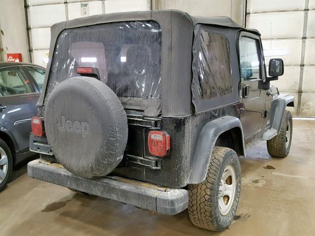 1J4FA29193P318221 - 2003 JEEP WRANGLER / BLACK photo 4