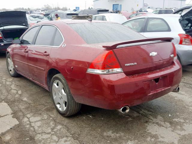 2G1WD58C281256966 - 2008 CHEVROLET IMPALA SUP წითელი ფოტო 3