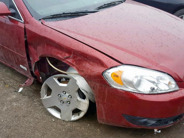 2G1WD58C281256966 - 2008 CHEVROLET IMPALA SUP წითელი ფოტო 9