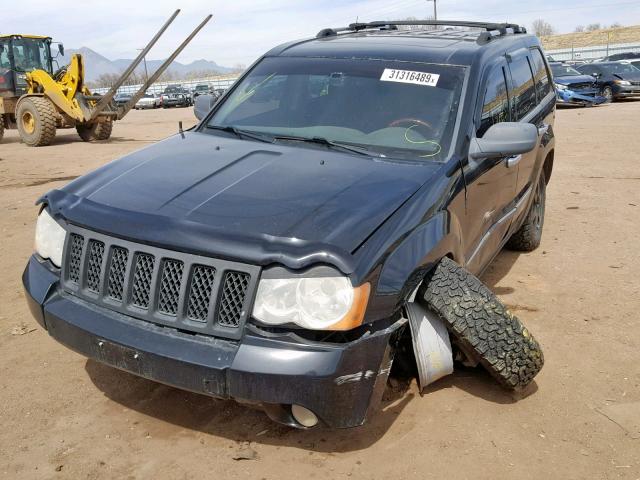 1J8HR68258C181469 - 2008 JEEP GRAND CHER BLACK photo 2