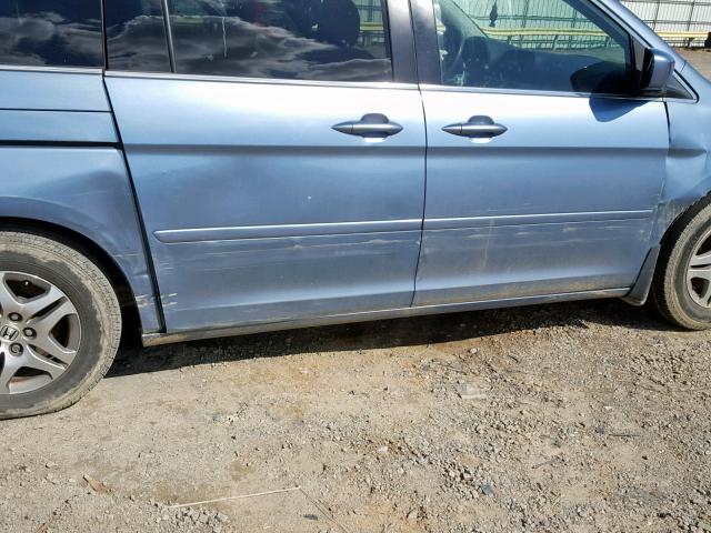 5FNRL38665B036891 - 2005 HONDA ODYSSEY EX BLUE photo 9