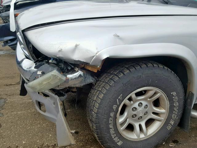 1B7HL48X32S719298 - 2002 DODGE DAKOTA QUA SILVER photo 9