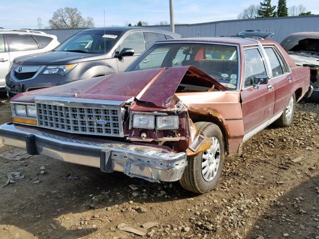 2FABP74F7HX223831 - 1987 FORD CROWN VICT BROWN photo 2