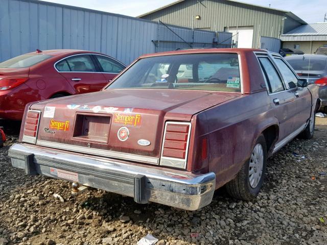 2FABP74F7HX223831 - 1987 FORD CROWN VICT BROWN photo 4