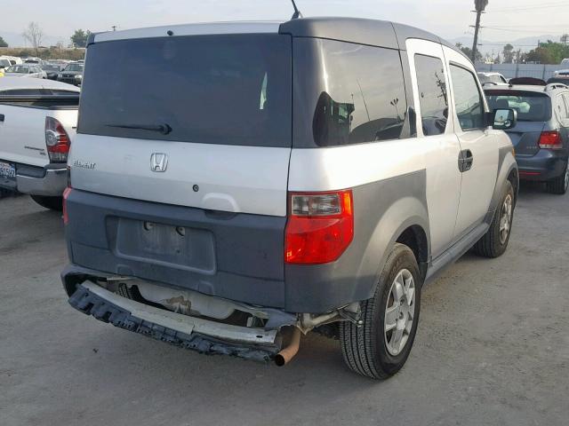 5J6YH18338L000885 - 2008 HONDA ELEMENT LX SILVER photo 4