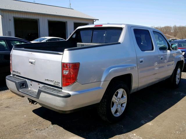 5FPYK1F50BB006060 - 2011 HONDA RIDGELINE SILVER photo 4