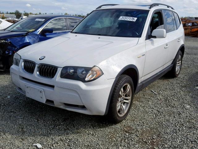 WBXPA93466WG75023 - 2006 BMW X3 3.0I WHITE photo 2