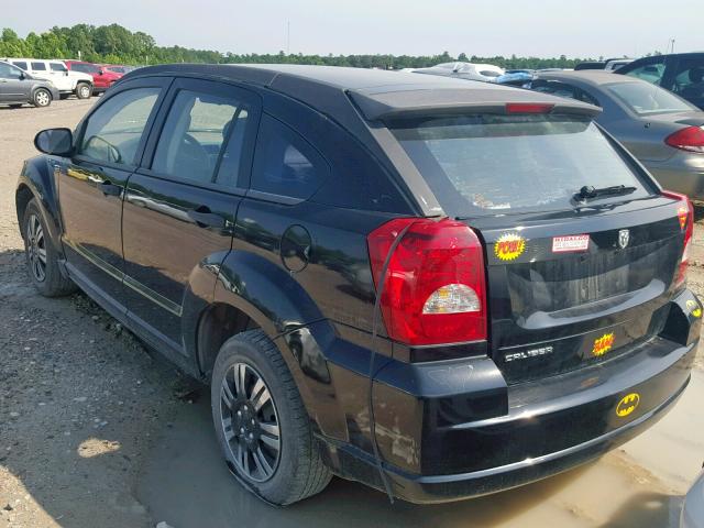 1B3HB28B07D536739 - 2007 DODGE CALIBER BLACK photo 3