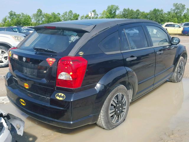 1B3HB28B07D536739 - 2007 DODGE CALIBER BLACK photo 4