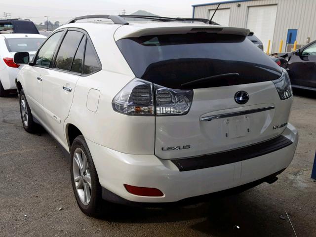 JTJGW31U782009758 - 2008 LEXUS RX 400H WHITE photo 3