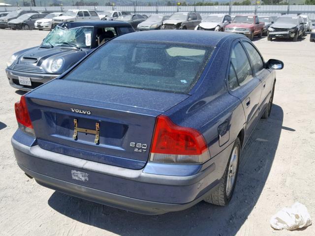 YV1RS58D112087297 - 2001 VOLVO S60 2.4T BLUE photo 4