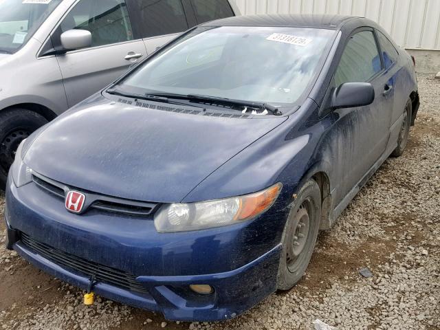 2HGFG11367H009782 - 2007 HONDA CIVIC DX-G BLUE photo 2