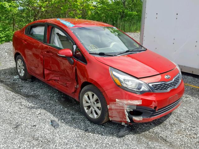 KNADN4A36D6283202 - 2013 KIA RIO EX RED photo 1