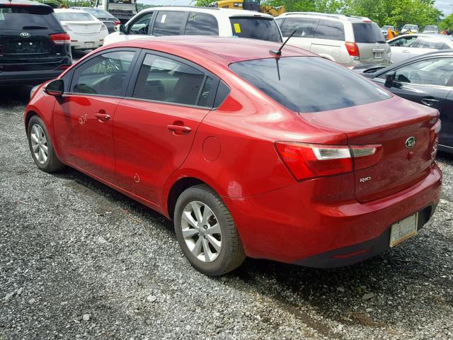 KNADN4A36D6283202 - 2013 KIA RIO EX RED photo 3