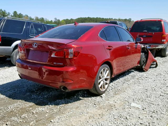 JTHBF5C2XC5170955 - 2012 LEXUS IS 250 RED photo 4