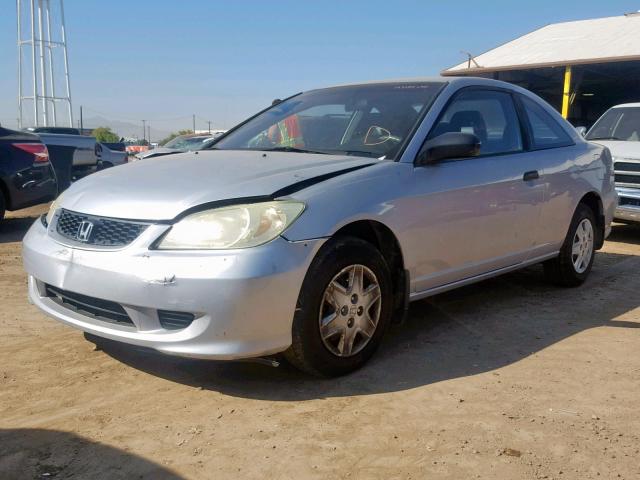 1HGEM22115L049274 - 2005 HONDA CIVIC DX V SILVER photo 2