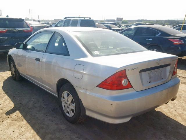 1HGEM22115L049274 - 2005 HONDA CIVIC DX V SILVER photo 3