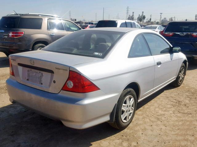 1HGEM22115L049274 - 2005 HONDA CIVIC DX V SILVER photo 4