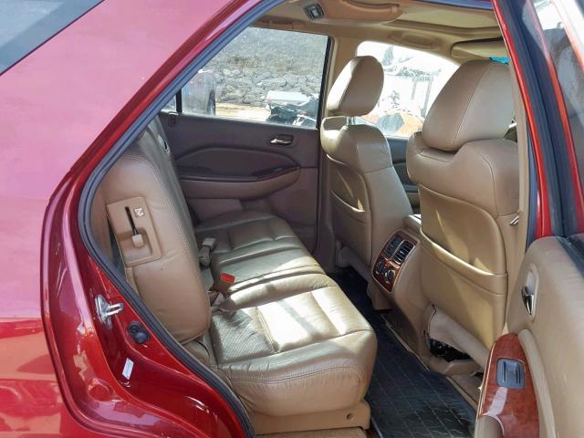 2HNYD18994H517292 - 2004 ACURA MDX TOURIN RED photo 6