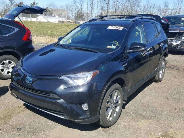 JTMDJREV6JD218266 - 2018 TOYOTA RAV4 HV LI BLACK photo 2