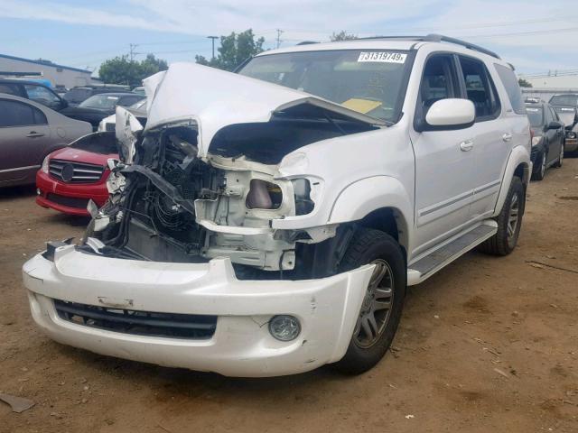 5TDZT38A96S270752 - 2006 TOYOTA SEQUOIA LI WHITE photo 2