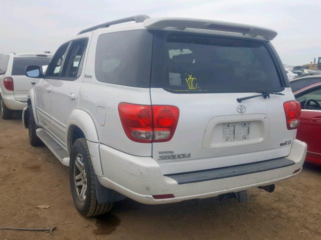 5TDZT38A96S270752 - 2006 TOYOTA SEQUOIA LI WHITE photo 3