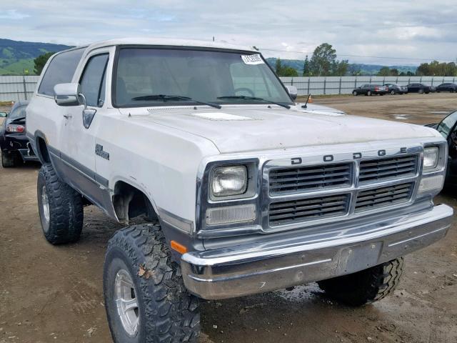 3B4GM17Z8NM510711 - 1992 DODGE RAMCHARGER WHITE photo 1