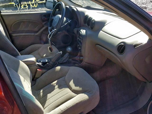 1G2NF52E2YC545853 - 2000 PONTIAC GRAND AM S BURGUNDY photo 5