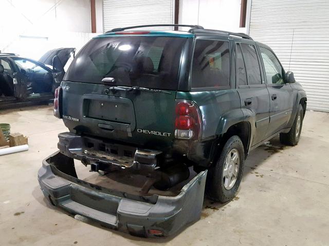 1GNDS13S922295712 - 2002 CHEVROLET TRAILBLAZE GREEN photo 4