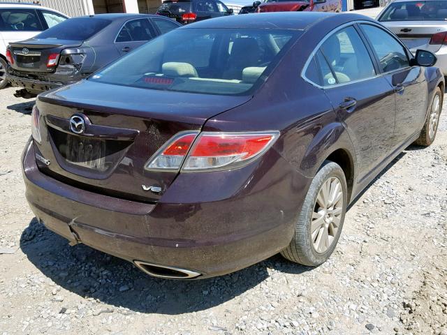 1YVHZ8CB3A5M40023 - 2010 MAZDA 6 S BURGUNDY photo 4