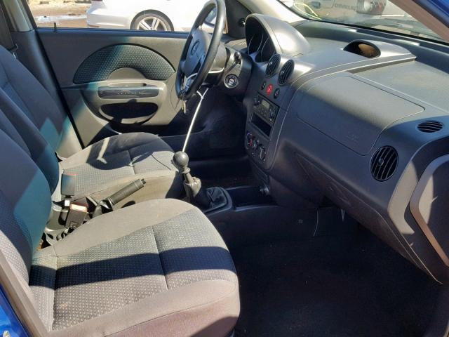 KL1TD66648B275961 - 2008 CHEVROLET AVEO BASE Көк фото 5