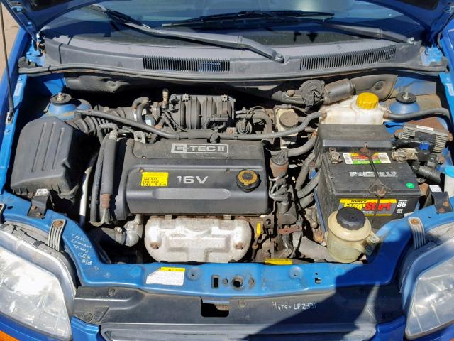 KL1TD66648B275961 - 2008 CHEVROLET AVEO BASE Көк фото 7