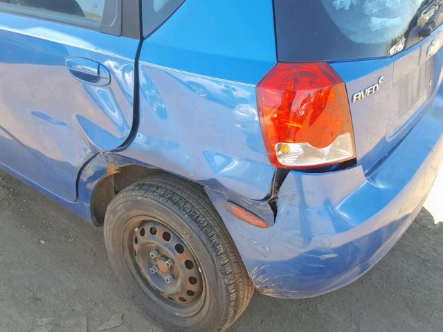 KL1TD66648B275961 - 2008 CHEVROLET AVEO BASE Көк фото 9