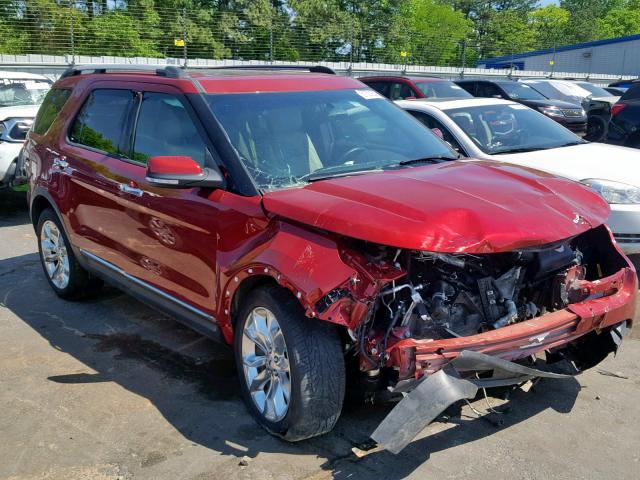 1FM5K7F80EGB48455 - 2014 FORD EXPLORER L RED photo 1