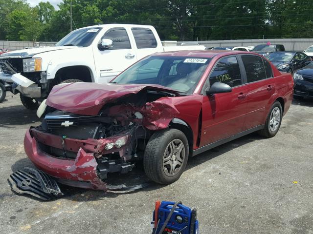 1G1ZS58F97F105983 - 2007 CHEVROLET MALIBU LS MAROON photo 2