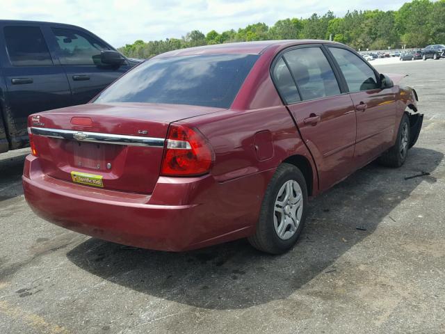 1G1ZS58F97F105983 - 2007 CHEVROLET MALIBU LS MAROON photo 4