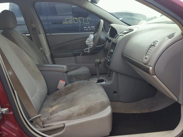 1G1ZS58F97F105983 - 2007 CHEVROLET MALIBU LS MAROON photo 5