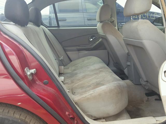 1G1ZS58F97F105983 - 2007 CHEVROLET MALIBU LS MAROON photo 6