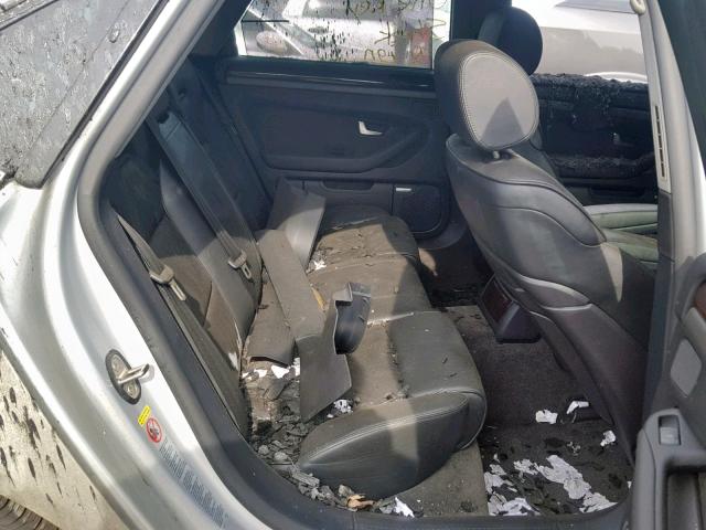 WAULL44E35N012085 - 2005 AUDI A8 4.2 QUA SILVER photo 6