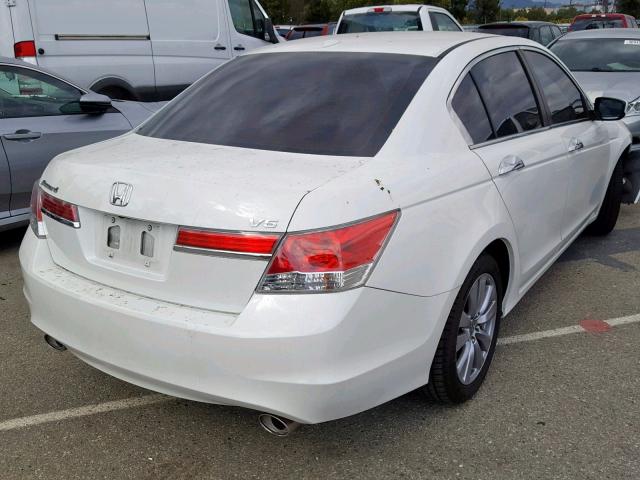 1HGCP3F8XCA042408 - 2012 HONDA ACCORD EXL WHITE photo 4