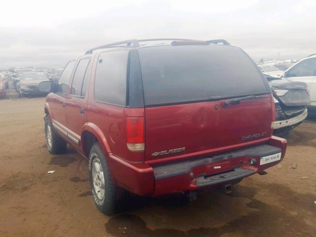 1GNDT13W91K219096 - 2001 CHEVROLET BLAZER RED photo 3