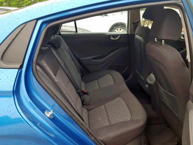 KMHC65LC6HU031025 - 2017 HYUNDAI IONIQ BLUE BLUE photo 6