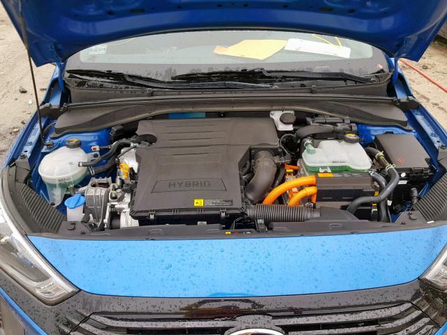 KMHC65LC6HU031025 - 2017 HYUNDAI IONIQ BLUE BLUE photo 7