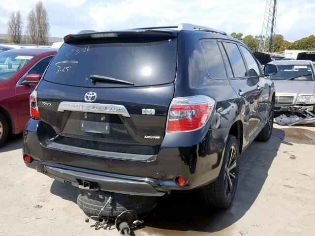 JTEEW44A882024900 - 2008 TOYOTA HIGHLANDER BLACK photo 4