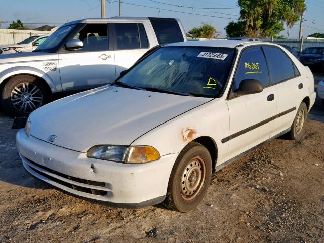 JHMEG8644RS019192 - 1994 HONDA CIVIC DX WHITE photo 2